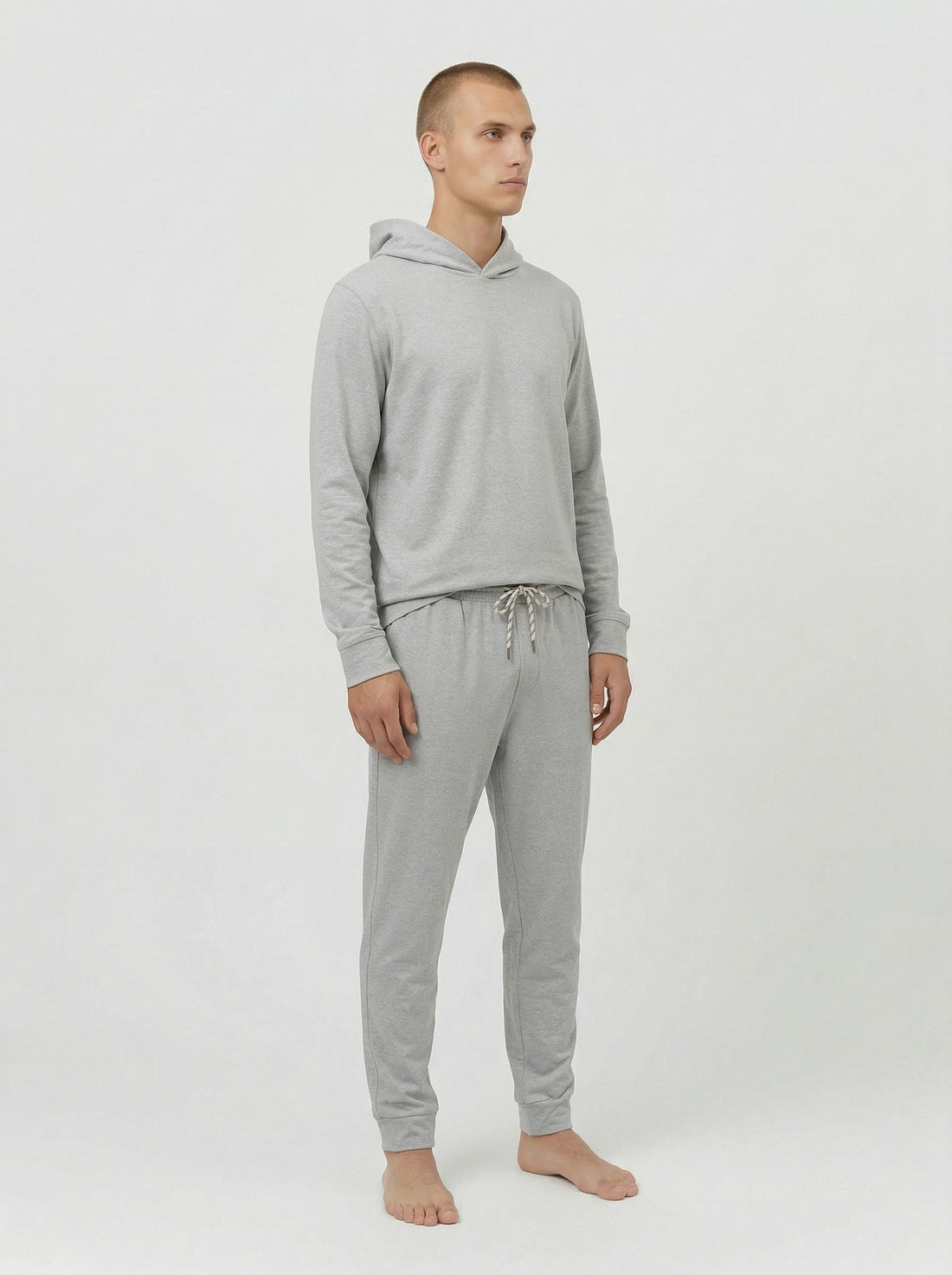 butter jersey hoodie grey
