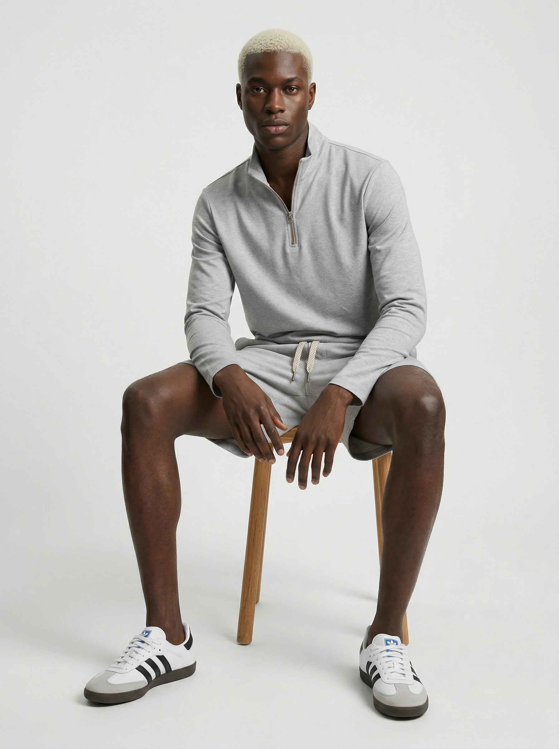 Quater Zip Long sleeve t-shirt
